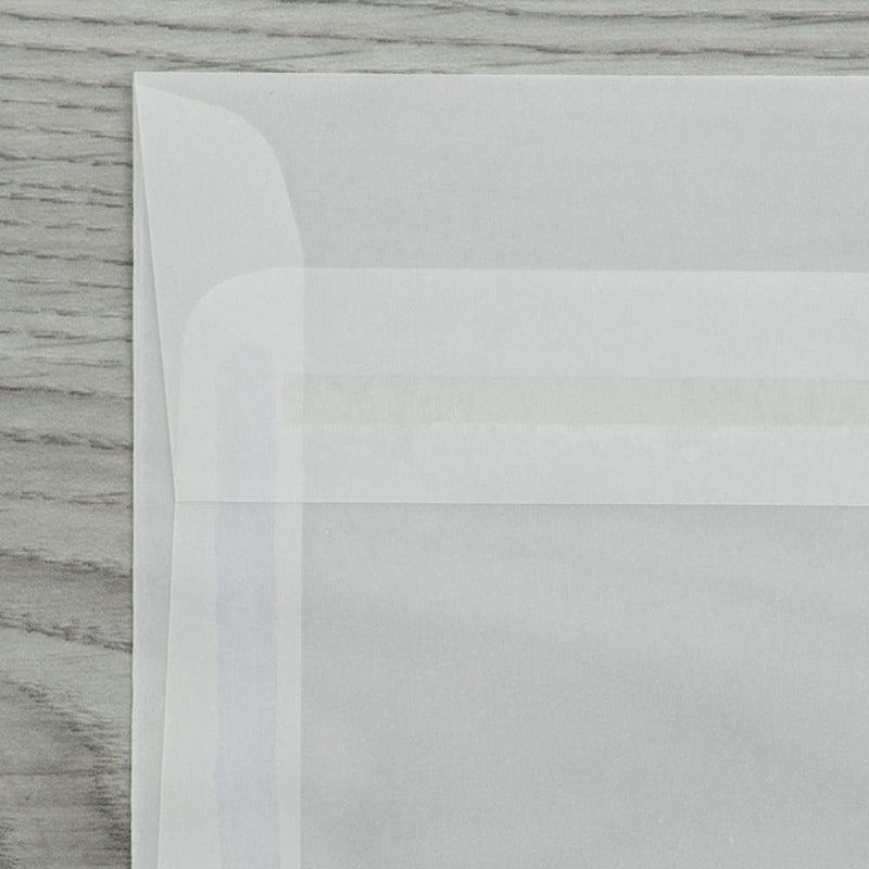 LUXPaper Square Invitation Envelopes | Peel & Press | 5 1/2" x 5 1/2" | Clear Translucent | 30lb. Text | 50 Qty - Image 5